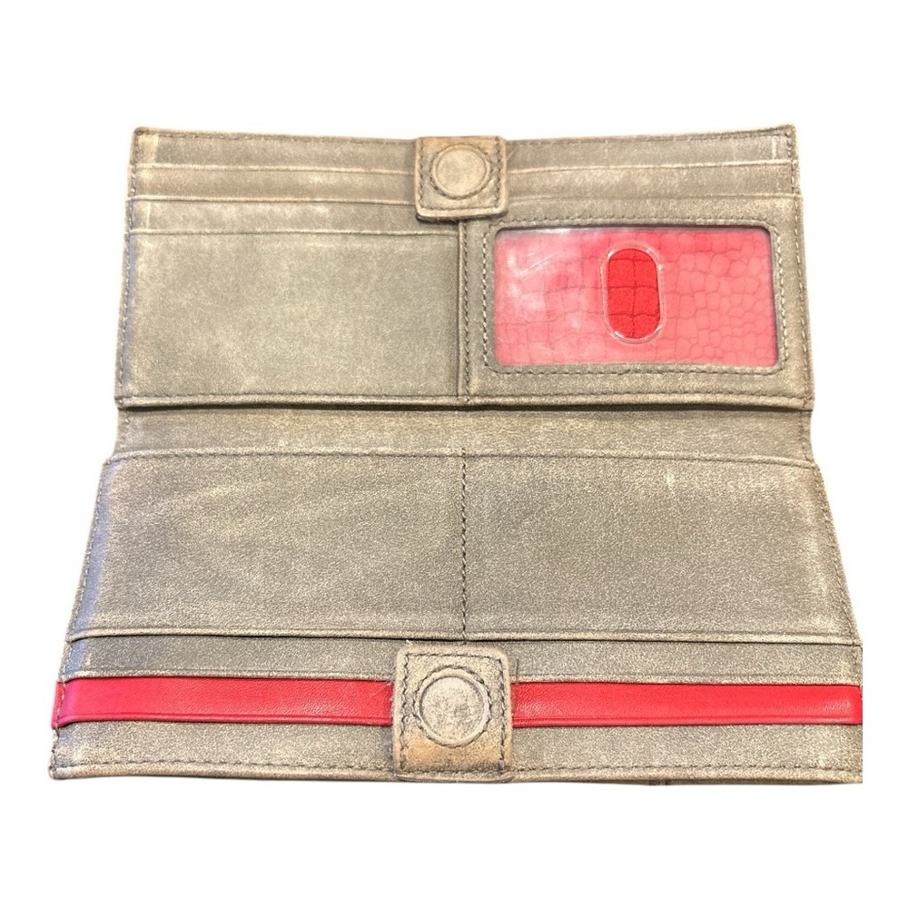 Hammitt 110 North Bifold Wallet with Brass Studs & Hardware w/red accent RR - Picture 5 of 8
